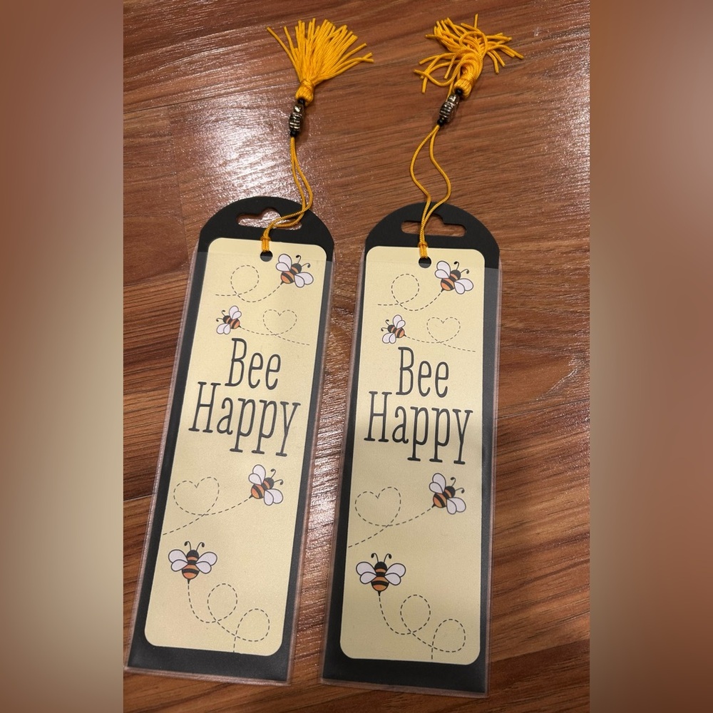 Bee Happy Beaded Bookmarks Set of Two